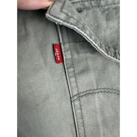 Vintage Levi's Cargo Shorts Mens 36 Olive Green Y2K Distressed Hiking Outdoors - Picture 7 of 9